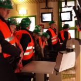 Von der Kanzel wird der Greifer gesteuert.