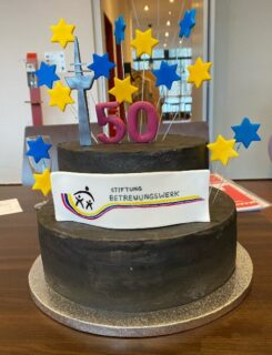 Die Jubiläumstorte von der Tochter von Günther Klefisch.